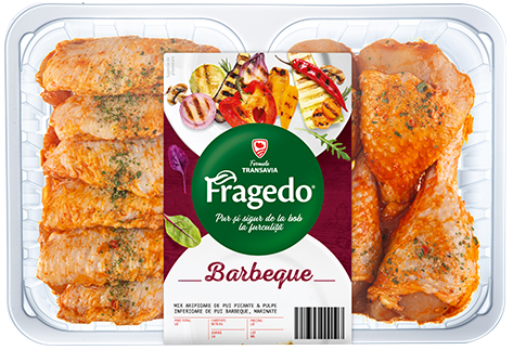 Fragedo Barbeque: Mix of boneless chicken thighs & spicy marinated chicken wings