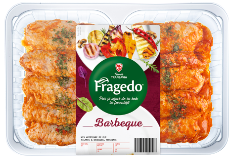 Fragedo Barbeque: Mix aripioare de pui picante & barbeque, marinate